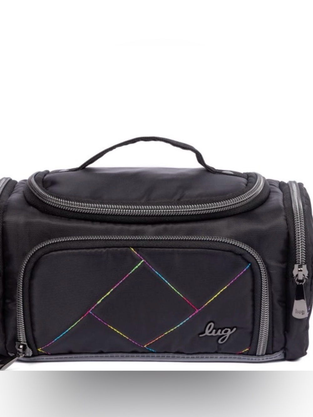 Lug Mini Trolley Cosmetic Case Black Icepop Stitch Travel Makeup Toiletry